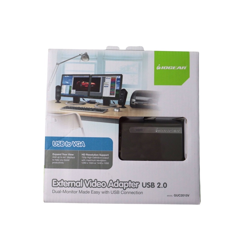 NOS IOGear‎ USB External Video Adapter USB 2.0 GUC2015V